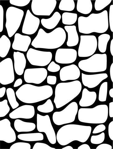 Plantilla 001 relieve Piedra redondeada arista. 11