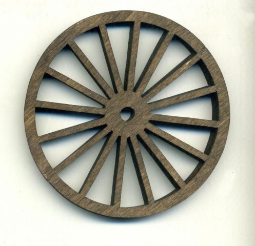 Rueda de madera 9 cm