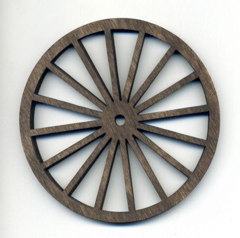 Rueda de madera 12 cm