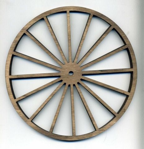 Rueda de madera 15 cm