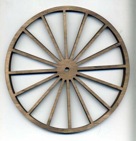 Rueda de madera 18 cm